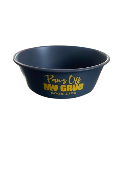 Dog's Life Paws Off My Grub Stainless Steel Bowls