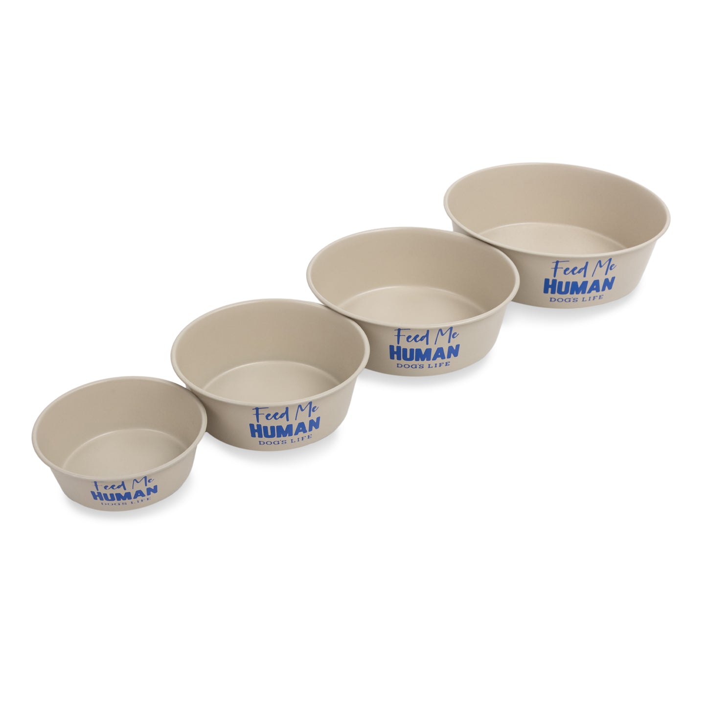 Dogs Life Feed Me Human Stainless Steel Bowls