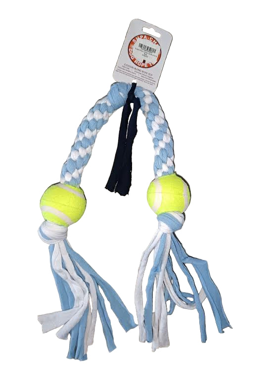 Supa-Chew Cotton Bone with 2 Balls