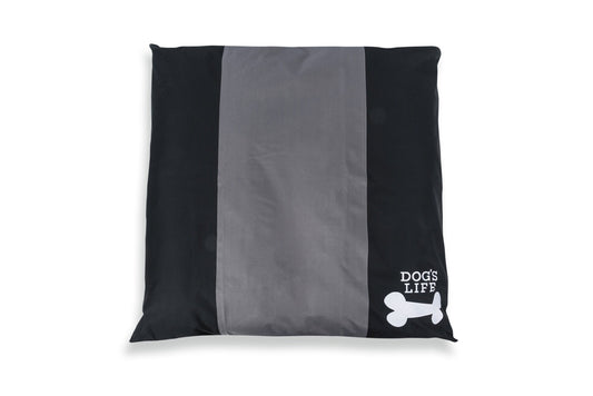 Dog's Life Squarebone Cushion Bed - Black