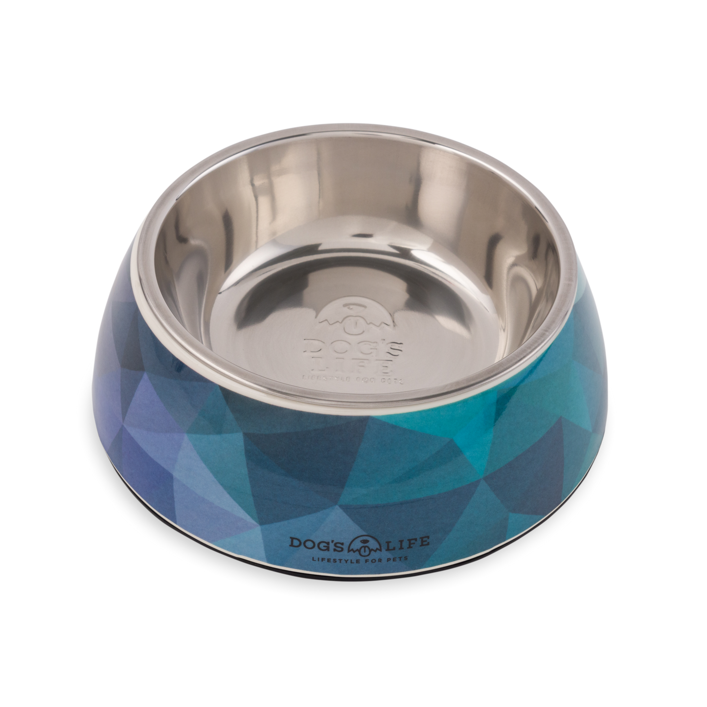Dog's Life Melamine SS Bowl - Triangle Gradient Medium