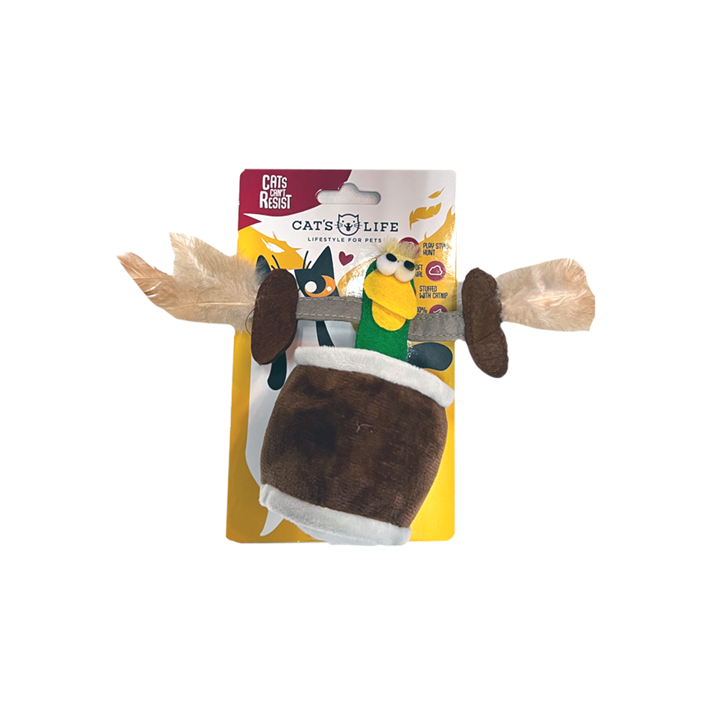 Cat Toy Funny Duck w/ Feather