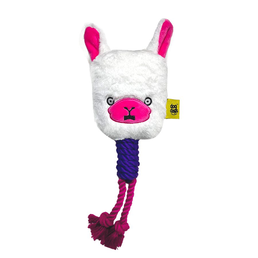 Dog Toy Llama with Rope Legs 30cm