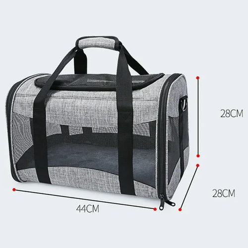 Pet Carrier Bag With cushion - Grey