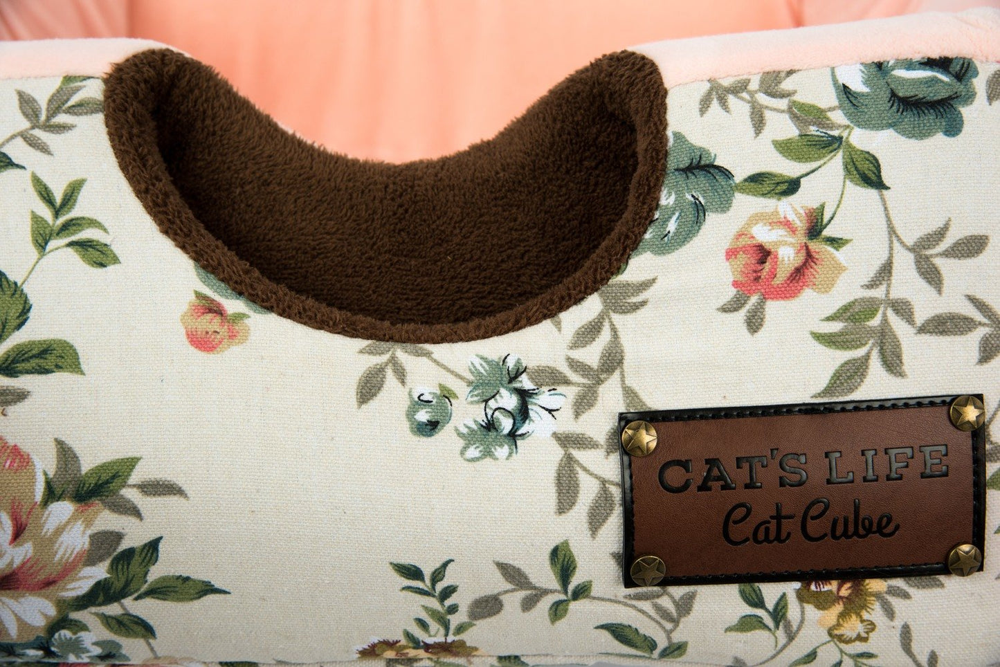 Cat's Life Cat Cube Floral Pink