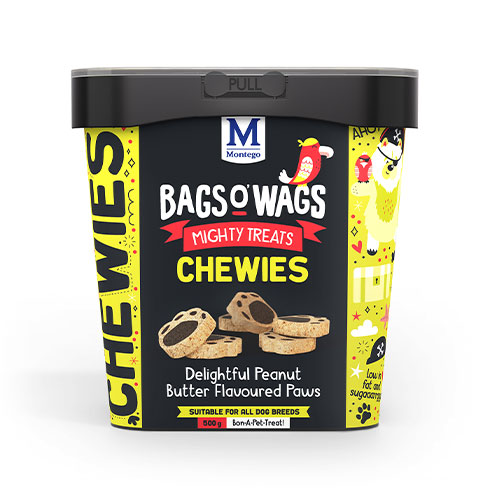 Montego Bags O'Wags Peanut Butter Paws 500g