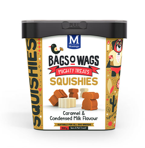 Montego Bags O' Wags Squishies Caramel & Condense milk - 500g