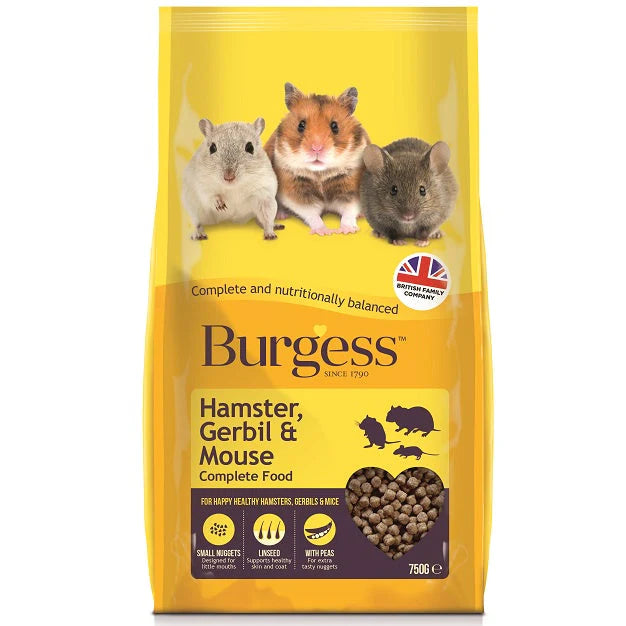 Burgess Excel Gerbil / Mouse / Hamster Nuggets 750g