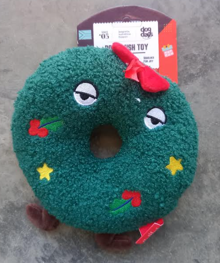 Dog's Life Tired Christmas Wreath 18cm Plush Toy