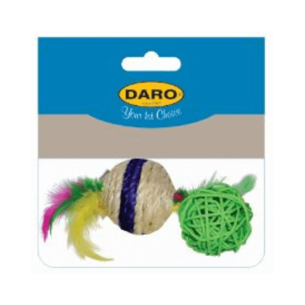Daro Cat Toy Value Pack- Natural Balls 2pc