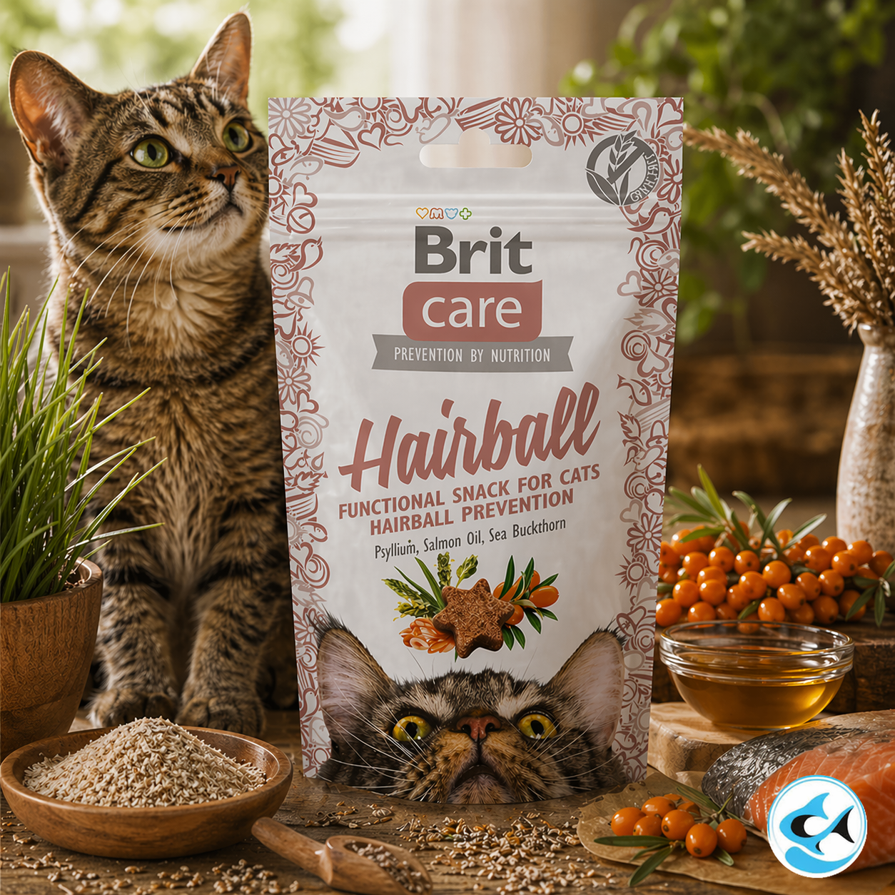Brit Care Semi-Moist Hairball Cat Snack 50g
