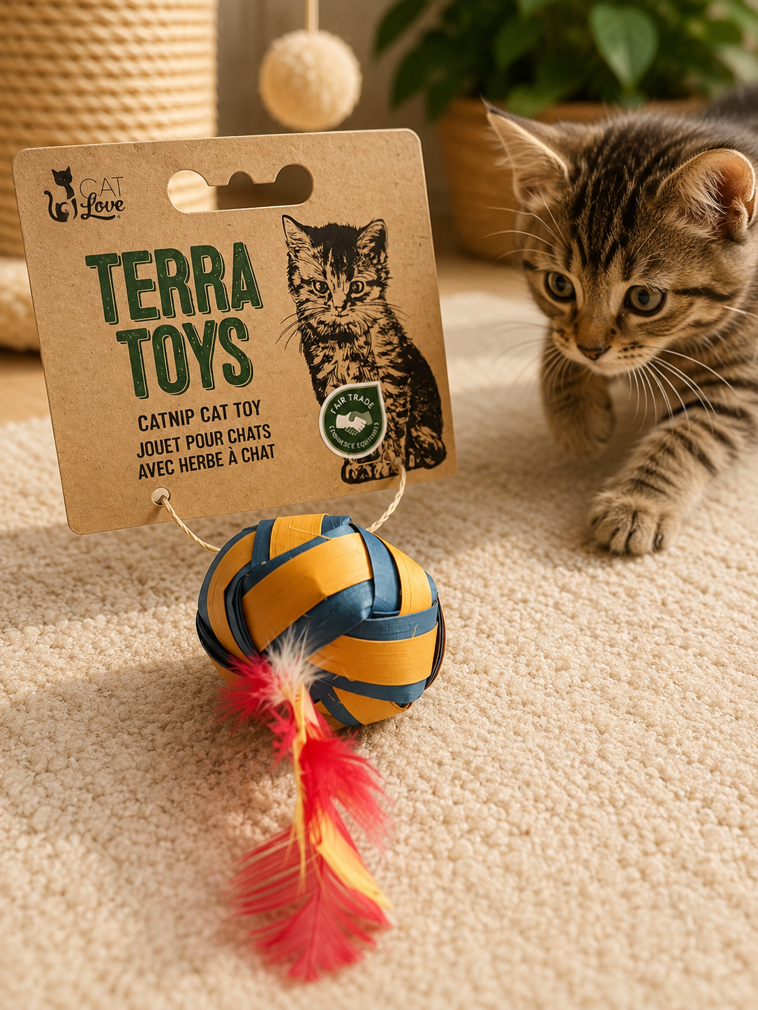 Terra Toy Catnip Flat Ball