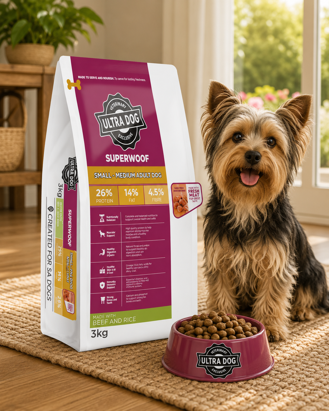 Ultra Dog Superwoof Small-Med Adult beef & rice