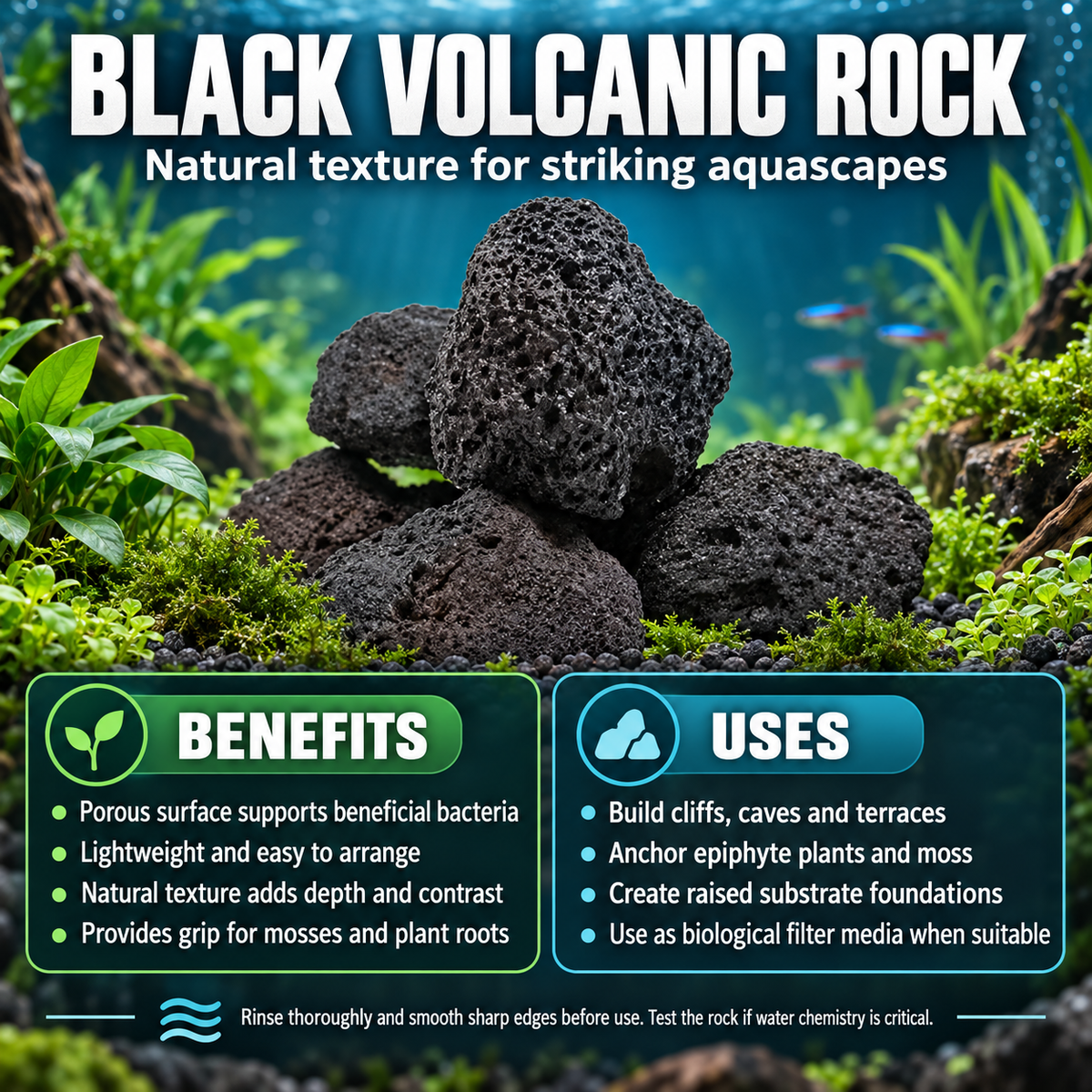 Black Volcanic Rock