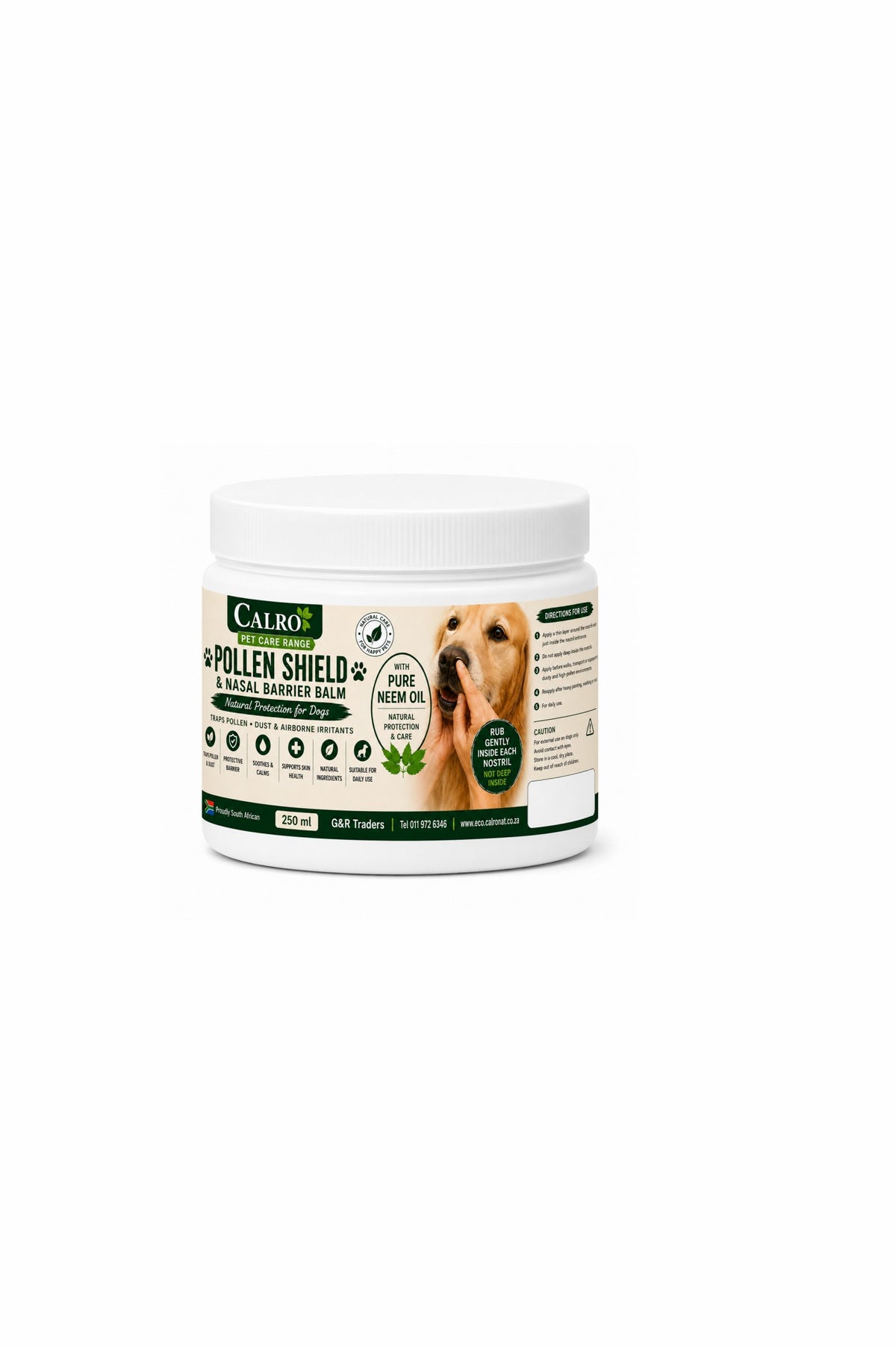 Calro Neem Oil Pet Nasal Pollen Shield Balm 250ml