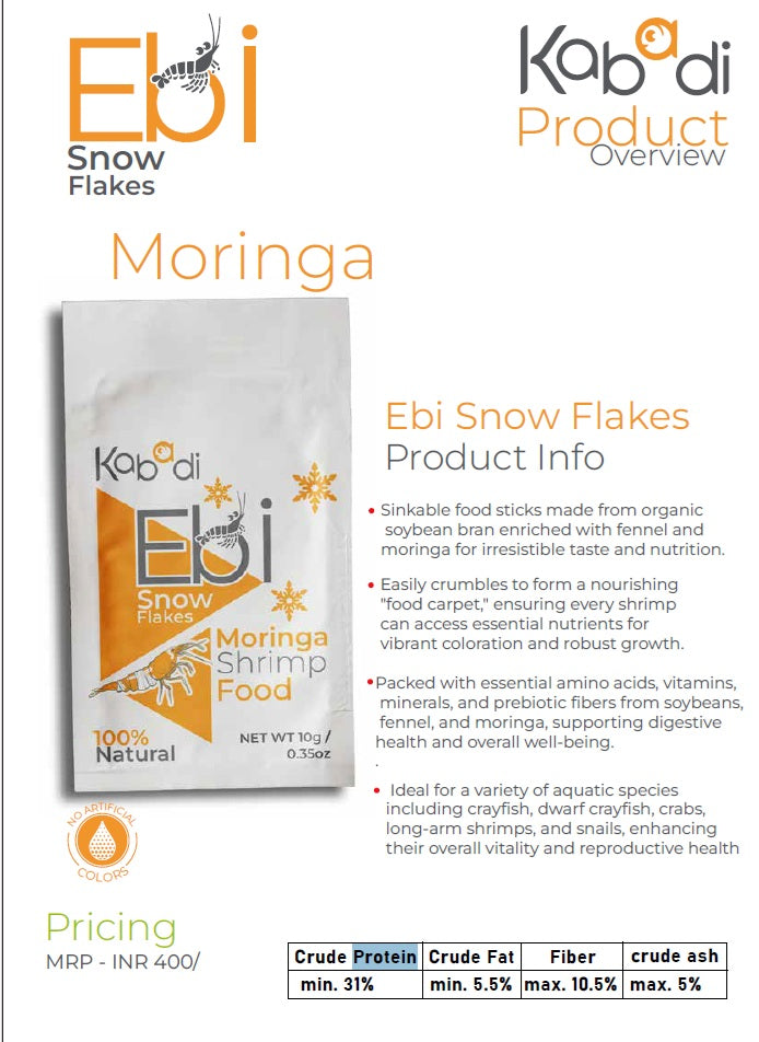 Kabadi EBI Snow Flakes Moringa Shrimp Food