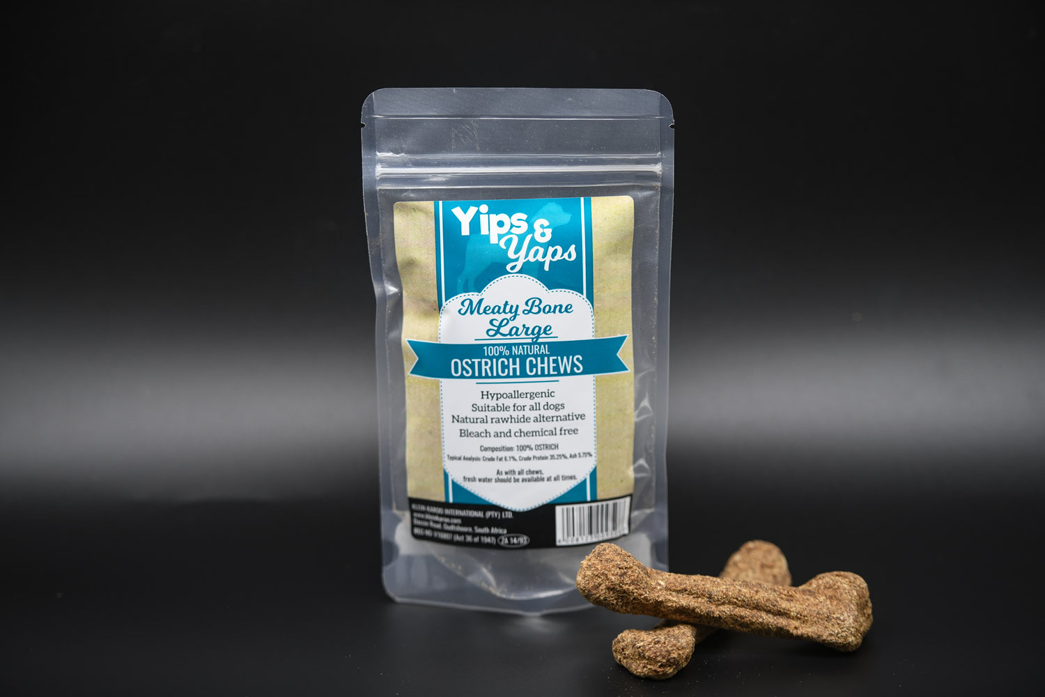 Yips & Yaps Pet Treats - Meaty Bone Large ( Dry Mince Meat) 2pc