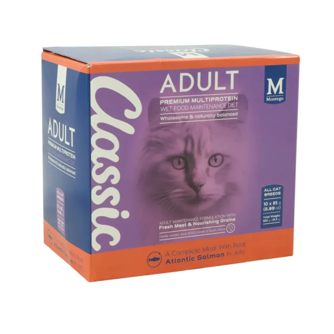 Montego classic Adult cat Salmon 85g x10 pouch box