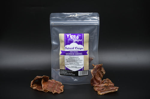 Yips & Yaps Pet Treats - Ostrich Crisps 50g