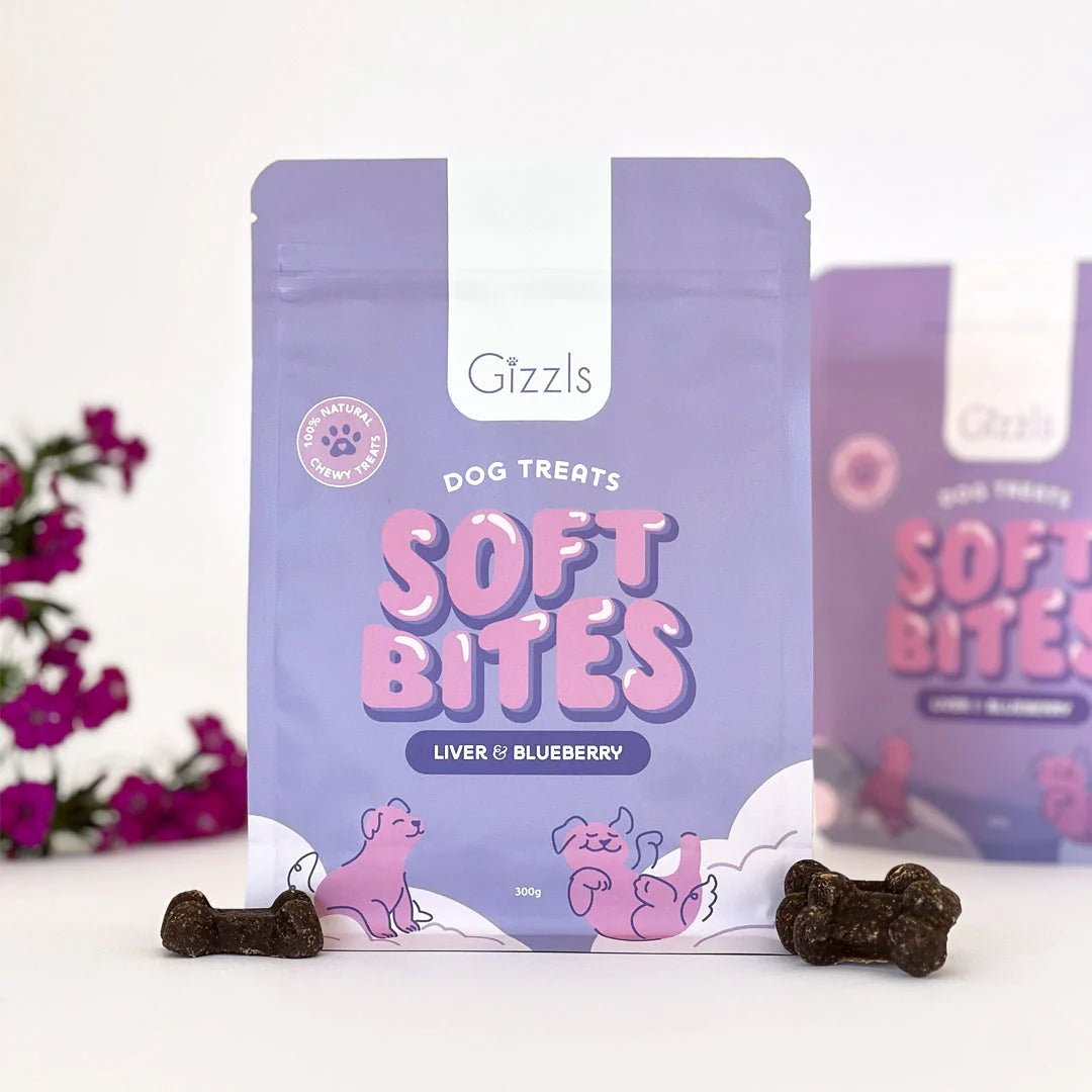 Gizzls Soft Bites Ostrich & Blueberry