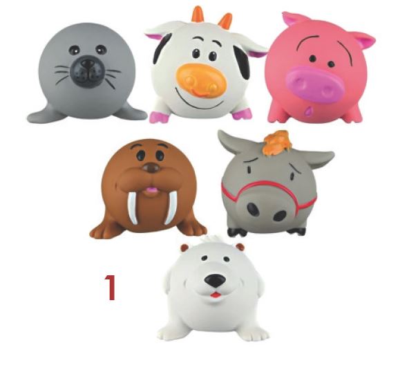 Trixie Squeaky Animal Latex Ball