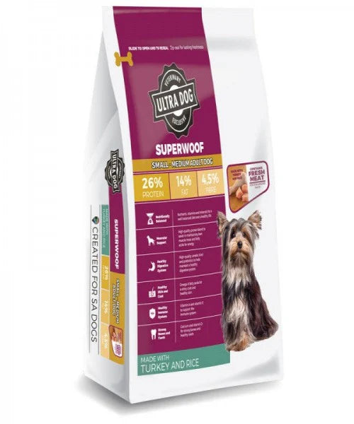 Ultra Dog Superwoof Turkey & Rice Small/Medium Adult