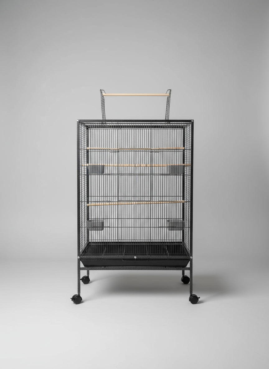 Image showcasing Daro Basic Parrot Cage on Wheels – Coastal Pets