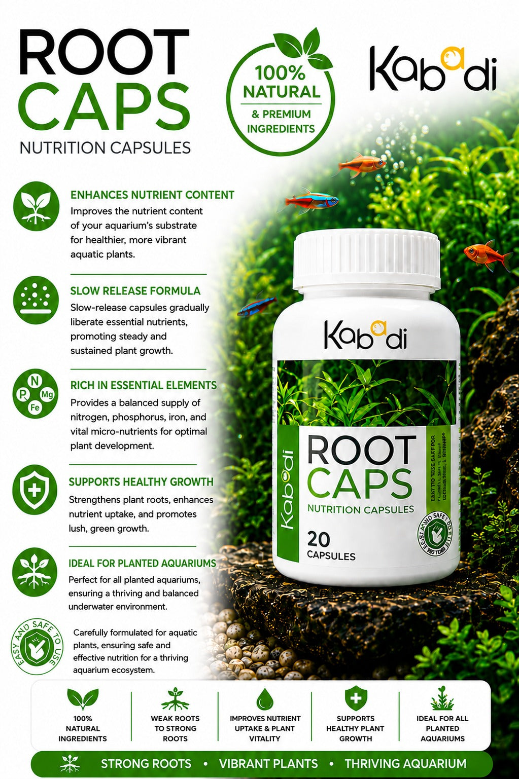Kabadi Root Caps(20pcs)