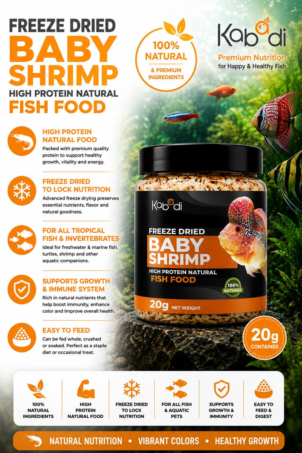 Kabadi Freeze Dried baby Shrimp 20g