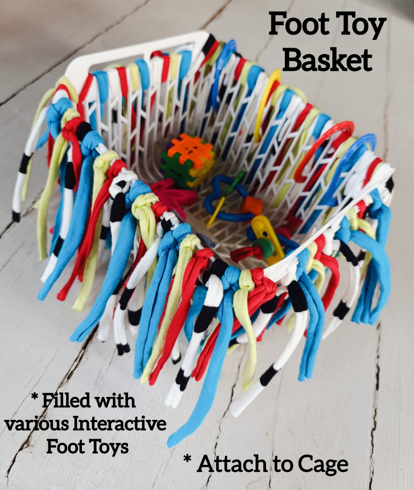 Foot Toy Basket With Toys