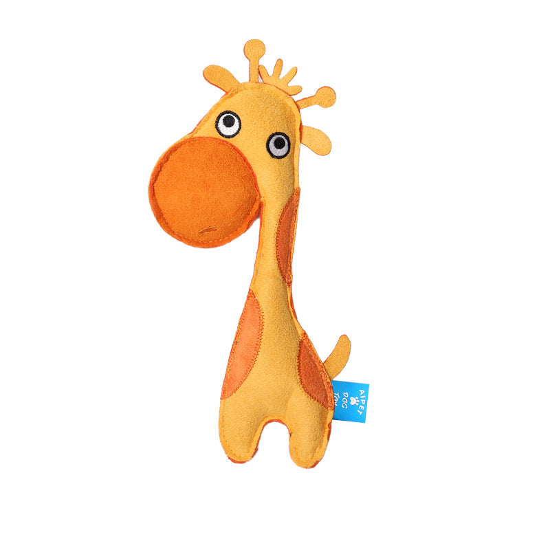 Q-Monster Giraffe Plush Squeaky Toy