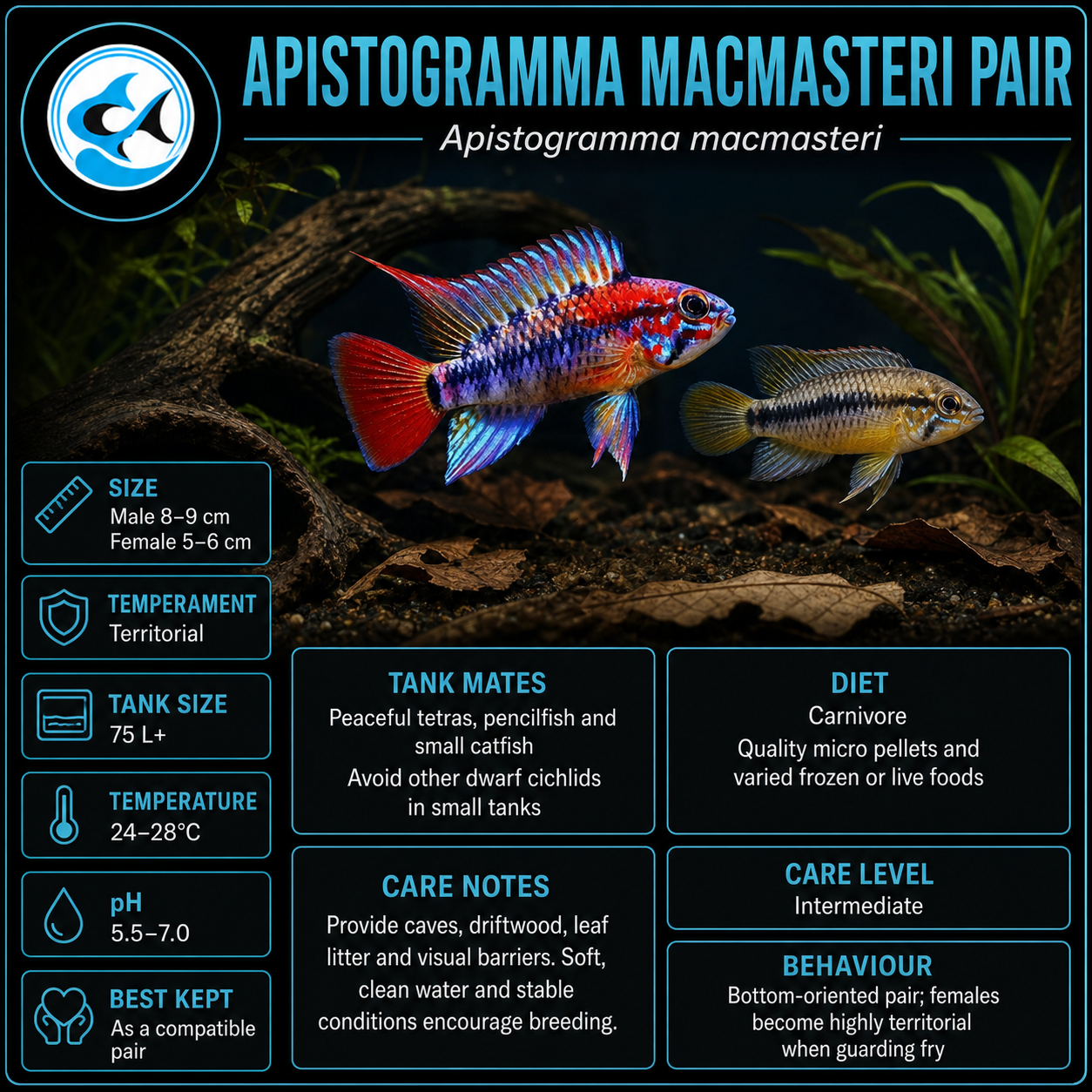 Apistogramma Macmasteri Pair