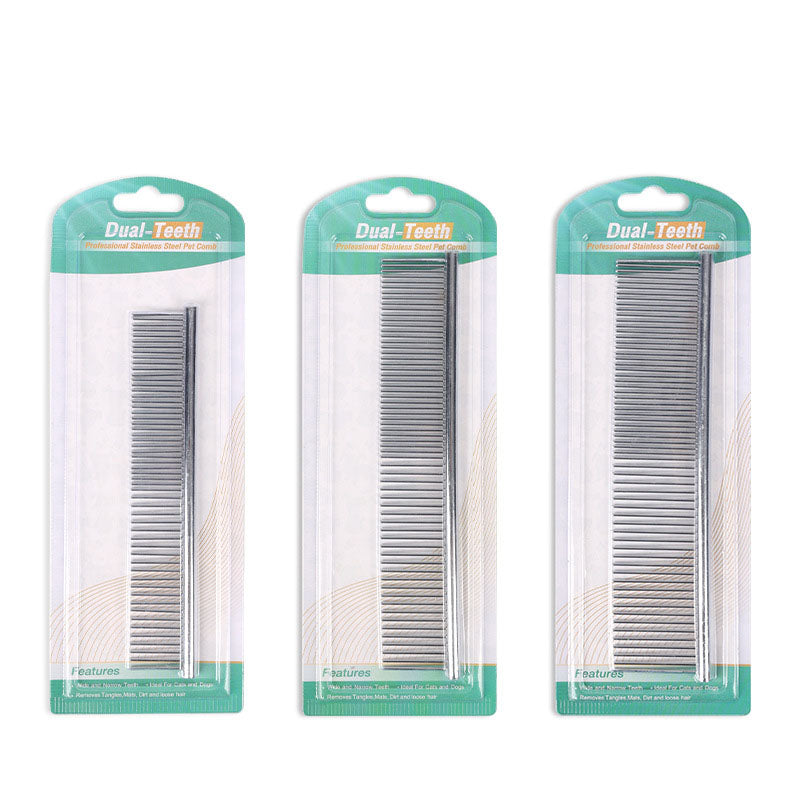 Dual-Teeth Stainless Steel Pet Comb