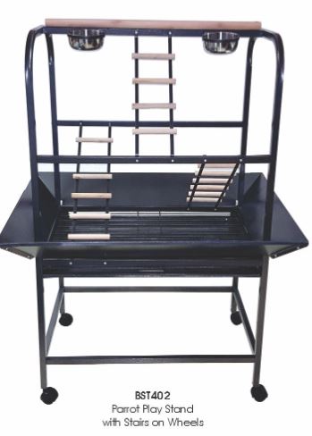 Daro Parrot Play Stand With Stairs On Wheels