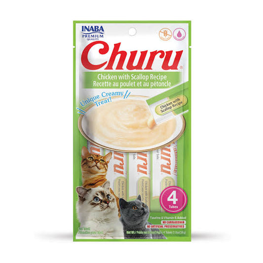 Churu Creamy Cat Treat - Chicken with Scallop