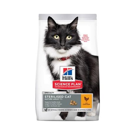 Hills Science Plan Feline Senior Mature Adult Sterilised Dry Chicken - 3kg