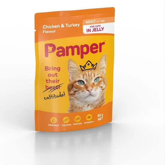Pampers Wet Food - Chicken & Turkey In Jelly 85G