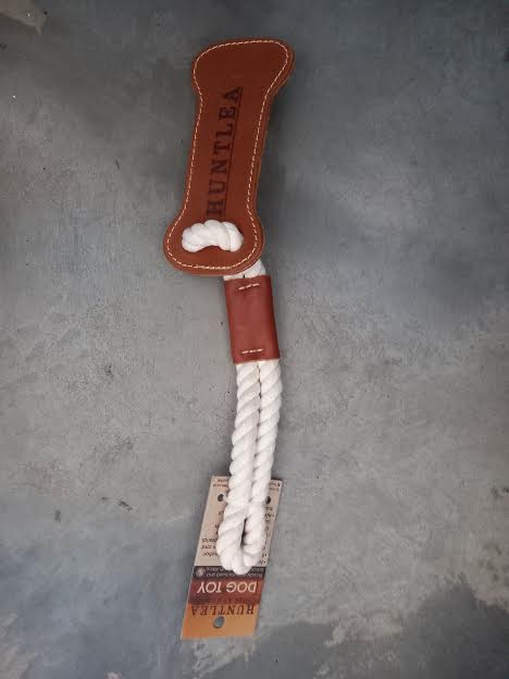 Huntlea Rope Tug With Leather Bone Large
