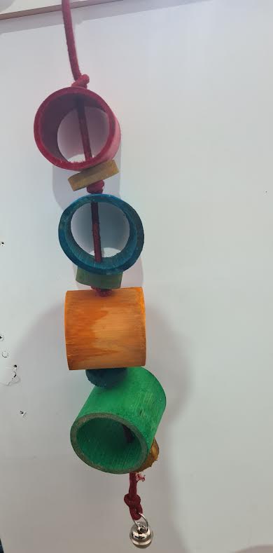 Bambo Ring With Chips Rope & Bell