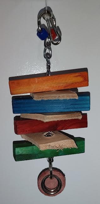 Cockatiel Wood & Leather Wafer