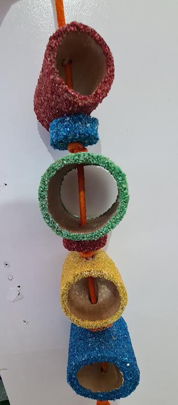 Sanded Bambo Rings With Guava Chips