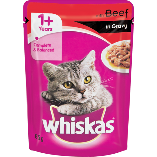 Whiskas Beef In Gravy Adult Pouch - 85g
