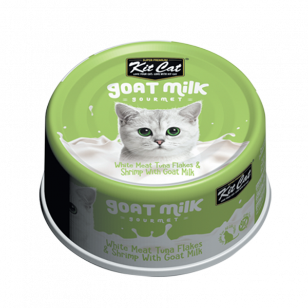 Kit Cat White Meat Tuna Flakes & Shrimp With Goat Milk