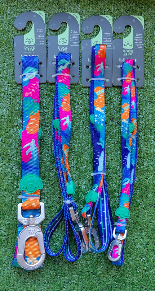 Dog's Life Designer Pooch Leash - Under The Sea Blue