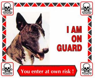 Various I'm On Guard Signs