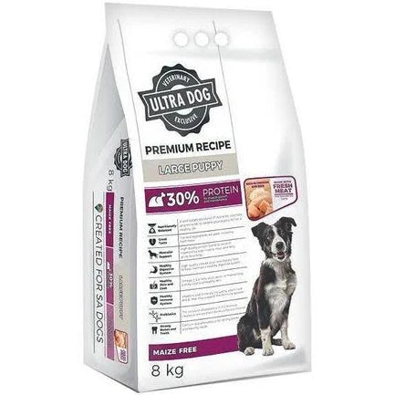 Ultra Dog Premium Puppy L/Breed Chicken 8KG