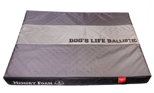 Dog's Life Waterproof Ballistic Nylon Memory Foam Cushion Grey