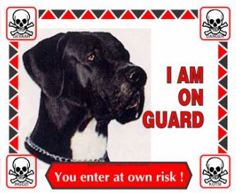 Various I'm On Guard Signs
