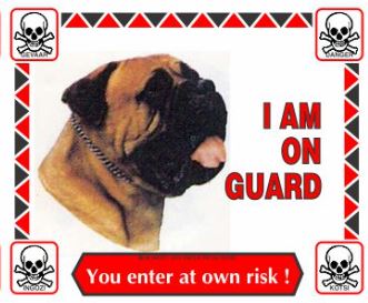 Various I'm On Guard Signs