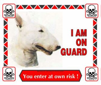 Various I'm On Guard Signs